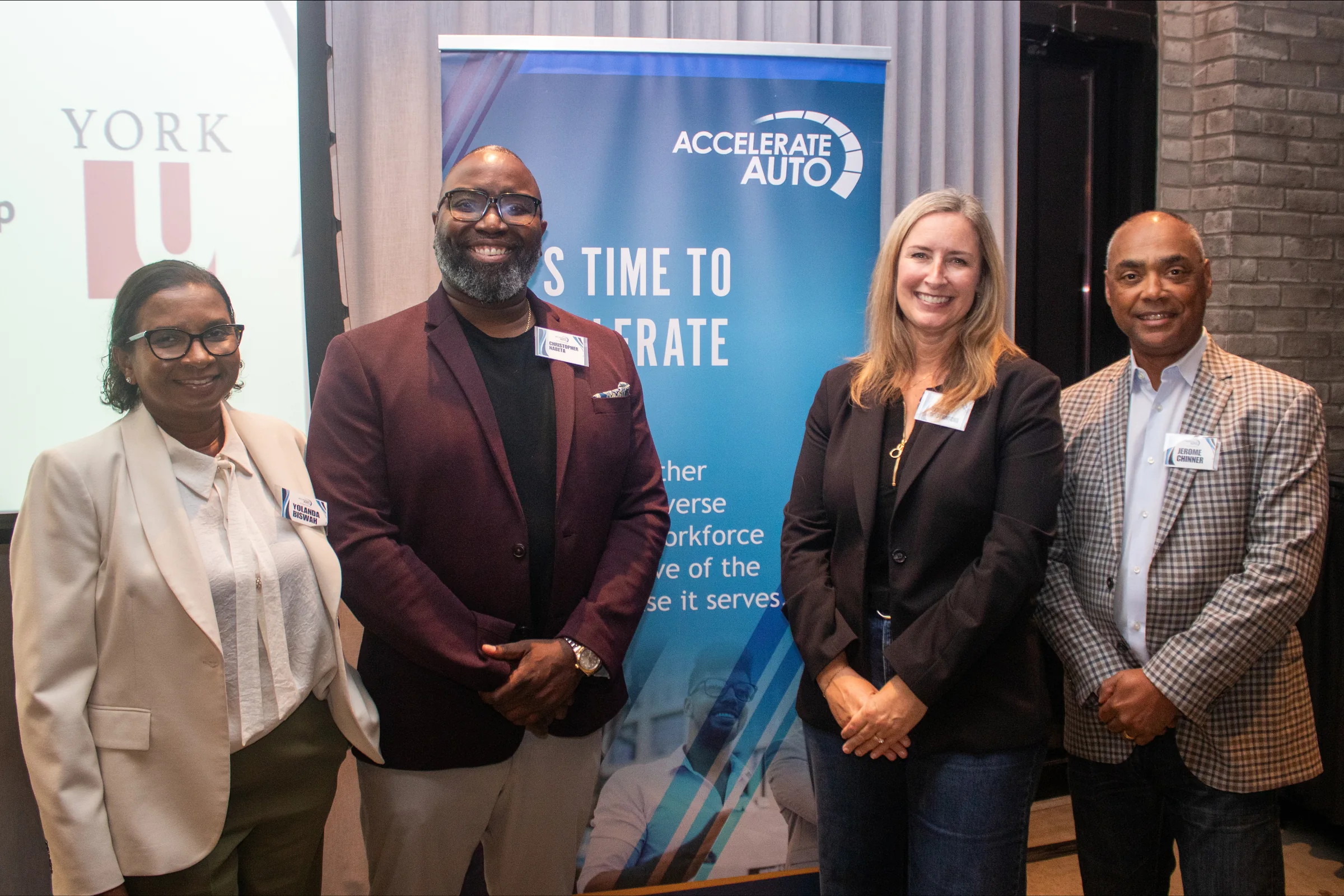 Accelerate Auto's leadership team at a York University event